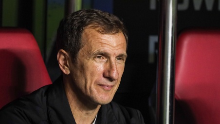 Boca Juniors coach, Rodolfo Arruabarrena, during the match against Sao Paulo for the second leg of the Copa Sudamericana quarterfinals, at Morumbi Stadium, south of Sao Paulo, on Tuesday, September 15, 2026.