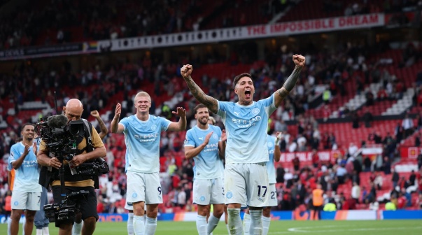 Enzo Fernández, emocionado por un gesto de los hinchas de Manchester City