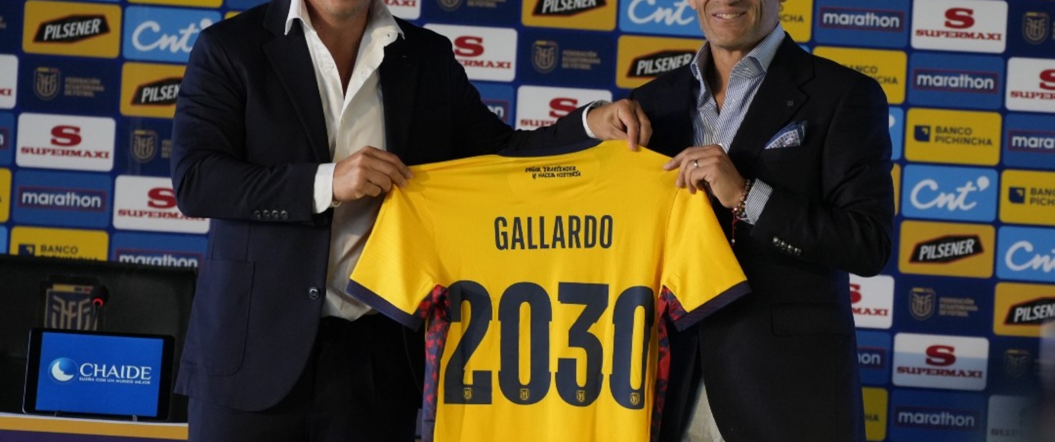 Presentación de Marcelo Gallardo en Ecuador