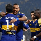 Sebastian Villa y Angel Romero Villamayor. Boca Juniors vs Central Cordoba. Fecha 9 Torneo Clausura Liga Profesional Argentina.
