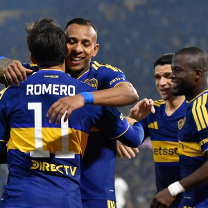 Sebastian Villa y Angel Romero Villamayor. Boca Juniors vs Central Cordoba. Fecha 9 Torneo Clausura Liga Profesional Argentina.