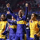 Boca Juniors players celebrate their qualification after drawing 1-1 with Sao Paulo in the second leg of the Copa Sudamericana quarterfinals, at Morumbi Stadium, in the southern zone of Sao Paulo, this Tuesday, September 15, 2026