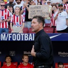 Diego Simeone en el derbi madrileño