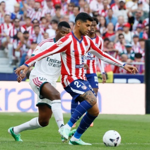 Cuti Romero en el derbi madrileño