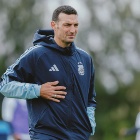 Lionel Scaloni en el entrenamiento de la Selección Argentina