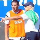 Carlos Bianchi y Juan Román Riquelme durante un entrenamiento de Boca 2013.