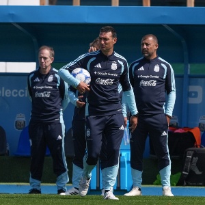 Lionel Scaloni. Entrenamiento de la Seleccion Argentina.