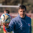 Nicolás Diez en el entrenamiento de Argentinos Juniors