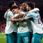 Portugal celebración ante Dinarmaca