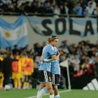 Nico Paz entrando por Rodrigo De Paul en Argentina vs. Benín