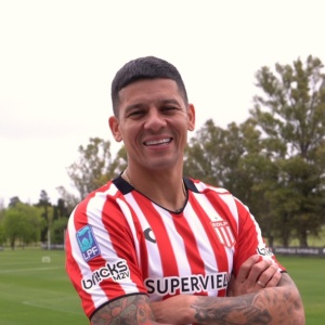 Marcos Rojo en su vuelta a Estudiantes en 2026