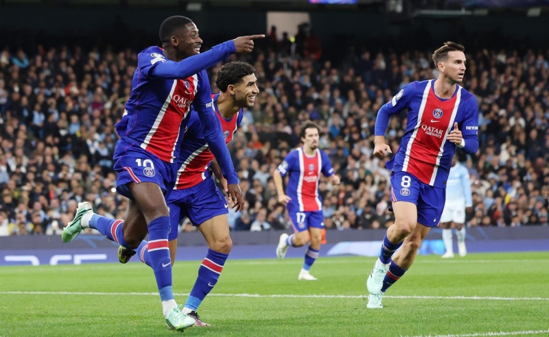 En un partidazo vibrante, el PSG le ganó al Manchester City en Inglaterra. Fuente: EFE&nbsp;