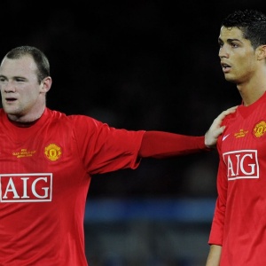 Rooney y Cristiano Ronaldo