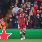 Alexis Mac Allister en la victoria de Liverpool ante Villarreal por Champions League