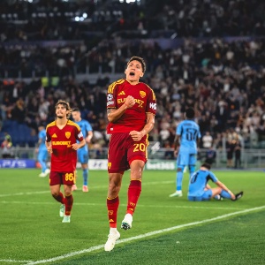 Nahuel Molina en la victoria de Roma ante Slovan Bratislava por Champions League