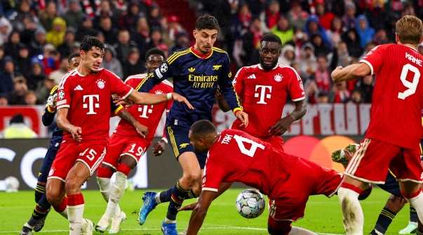 Partidazo en la Champions: Bayern Munich y Arsenal empataron en Alemania