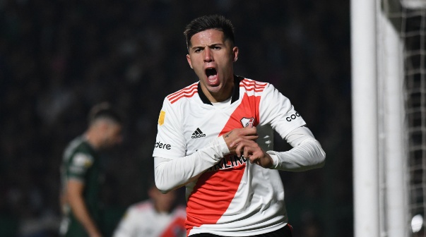 Enzo Fernández en Sarmiento vs River Fecha 13 Copa de la Liga 2022