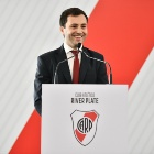 Stefano Di Carlo en su acto de asunción como presidente de River en 2025