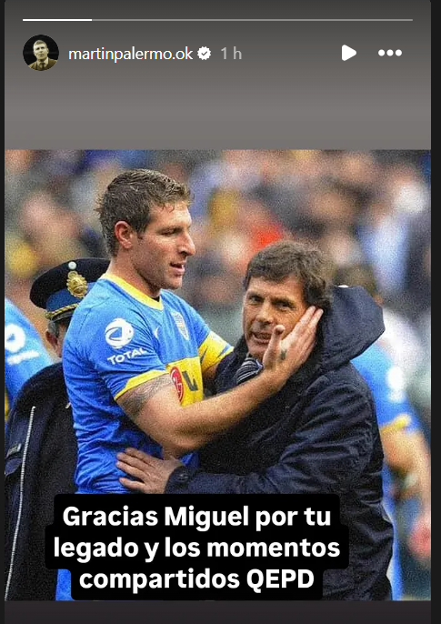 El mensaje de Martín Palermo por la muerte de Miguel Ángel Russo en Boca El mensaje de Martín Palermo por la muerte de Miguel Ángel Russo en Boca