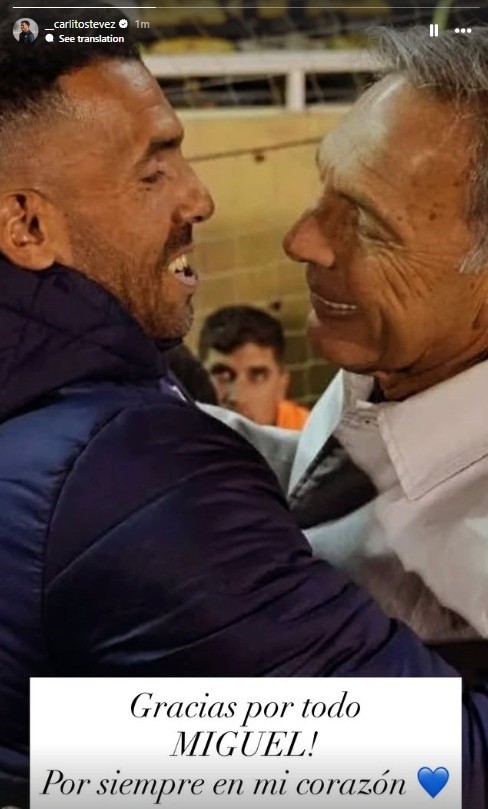 La despedida de Carlos Tevez para Miguel Ángel Russo que conmovió en Boca La despedida de Carlos Tevez para Miguel Ángel Russo que conmovió en Boca